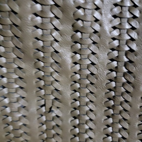 MMS Design Studio Large Olive Green Woven Bucket Bag with Gold Hardware - Picture 6 of 10